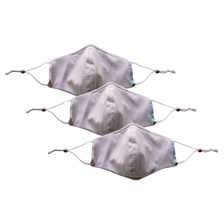 Alyx Organic Cotton Face Mask 3-pack, Mauve for wholesale by Everviolet