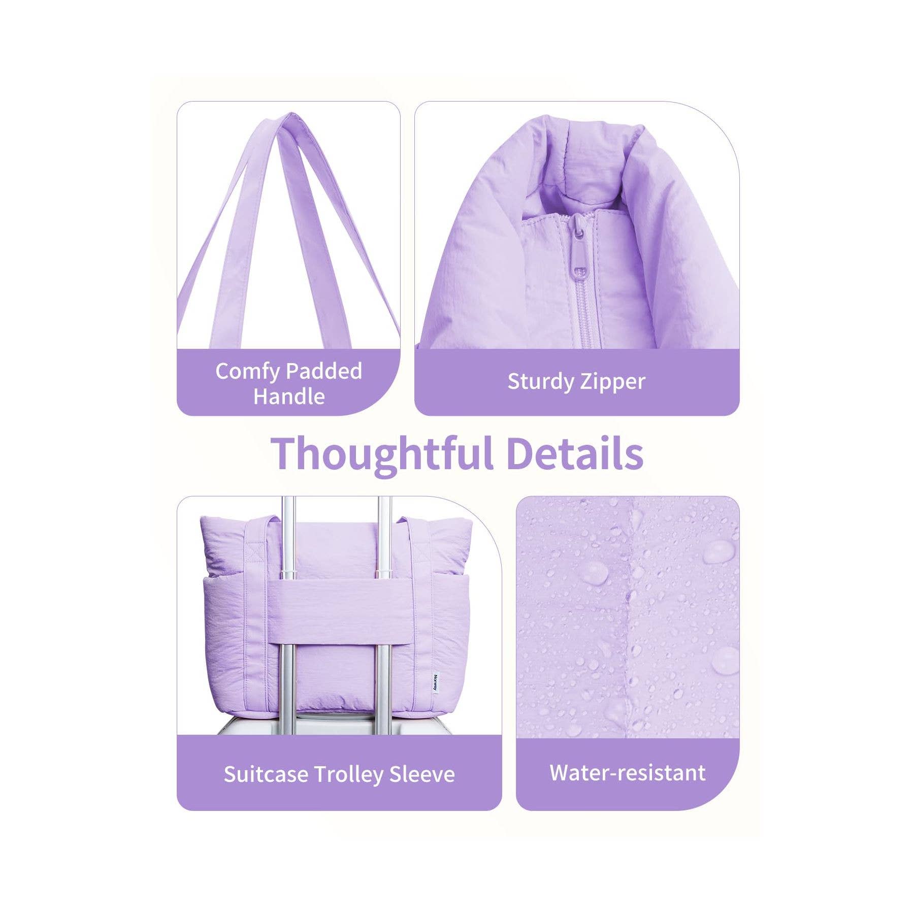 NARWEY INC - Vendita all'ingrosso Borsa tote - Donna - Borsa da viaggio Narwey Puffer per donne, adatta come bagaglio a mano.4