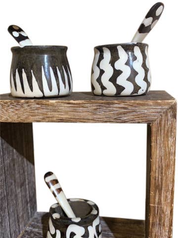 Batik Bone Spice Pot for wholesale by Harkiss Designs