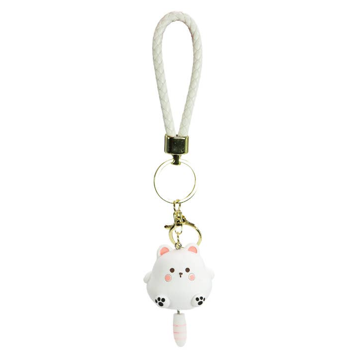 Assorted Chubby Kitty Cat Matte 3d Resin Key Ring for wholesale on Faire5