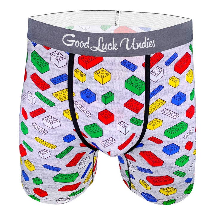 Men's Construction Blocks Underwear for wholesale by Good Luck Sock
