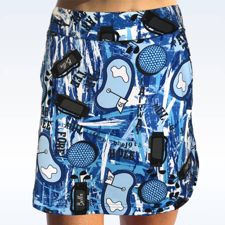 Pickleball Bella Graffiti 2 Straight Golf Skort for wholesale by Pickleball Bella
