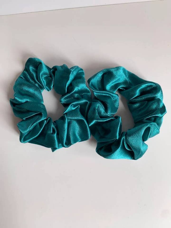 Satin Solid Color Scrunchies In Various Colors for wholesale by Soap bars and scented candles