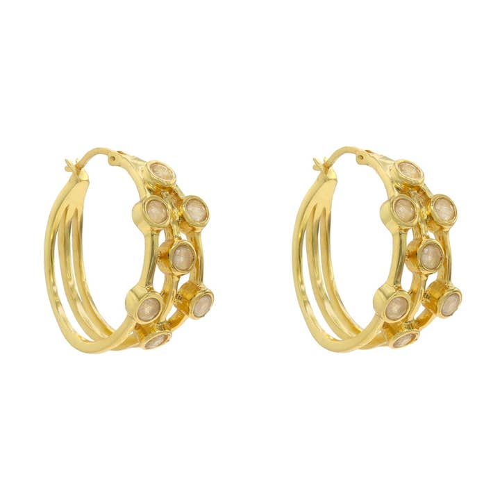 Tianse White Hoop Earrings for wholesale by ACUS