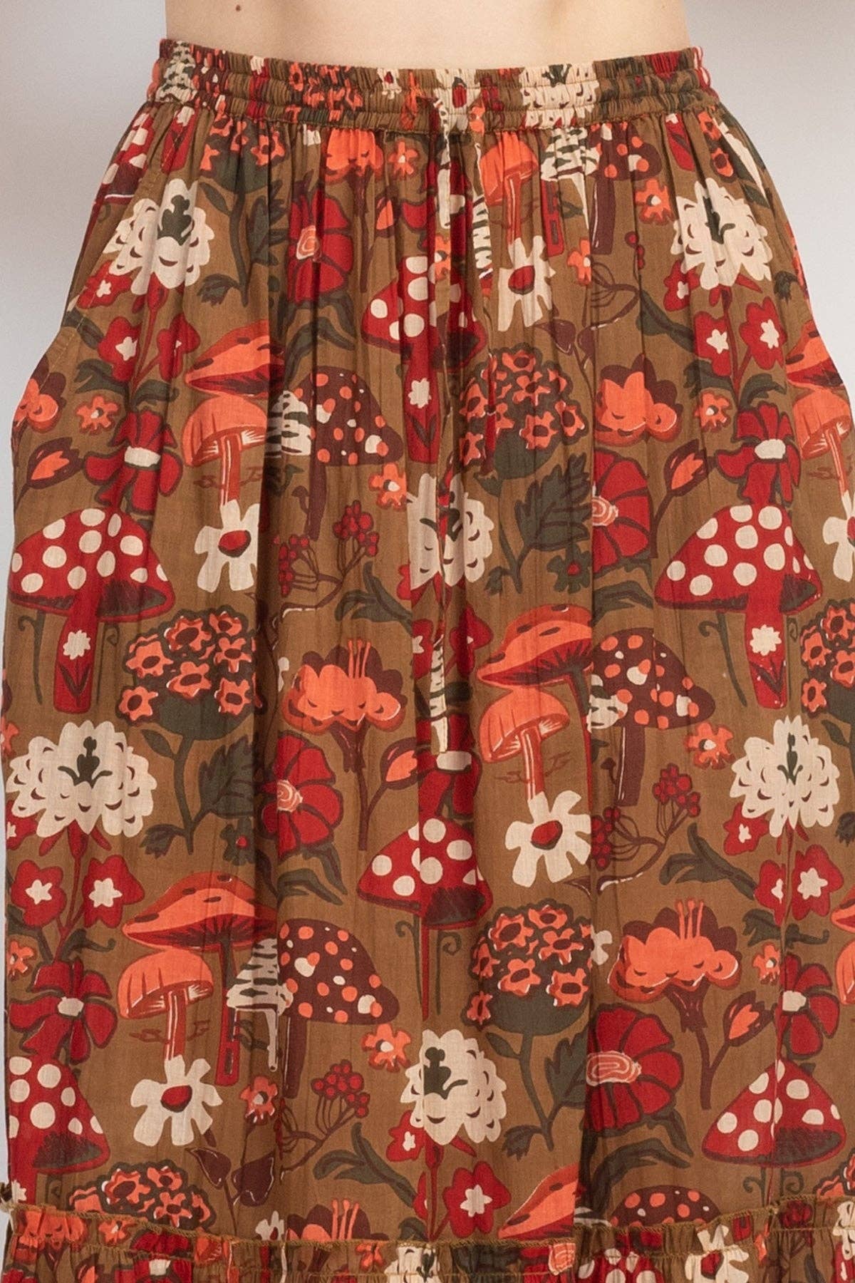 Lakhays Collection Inc. - Wholesale Skirt - Women's - Mushroom Print Maxi Skirt4