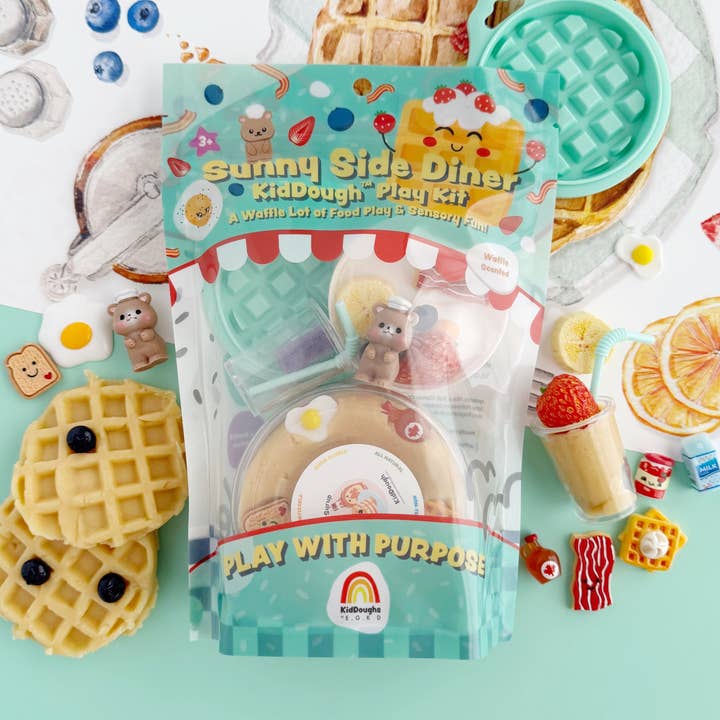 Earth Grown KidDoughs (KidDoughs by EGKD) – Plasticina - Crianças por atacado – Kit de Brincar KidDough do Sunny Side Diner0