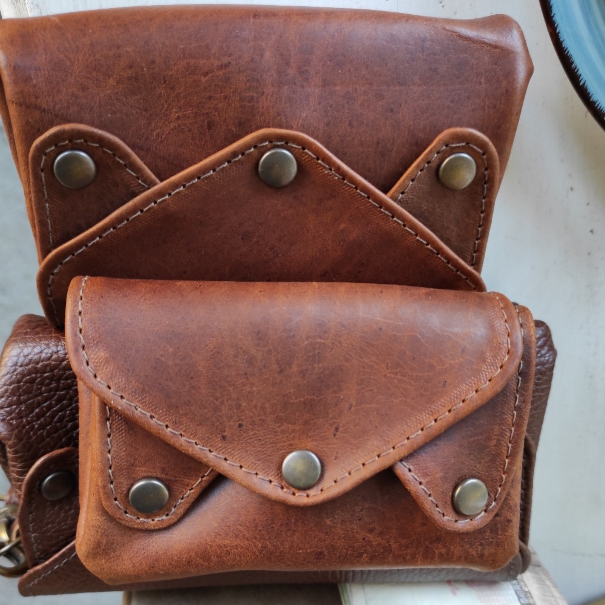 Atitlan Leather - Vente Portefeuille – femme - Petit portefeuille accordéon en cuir5