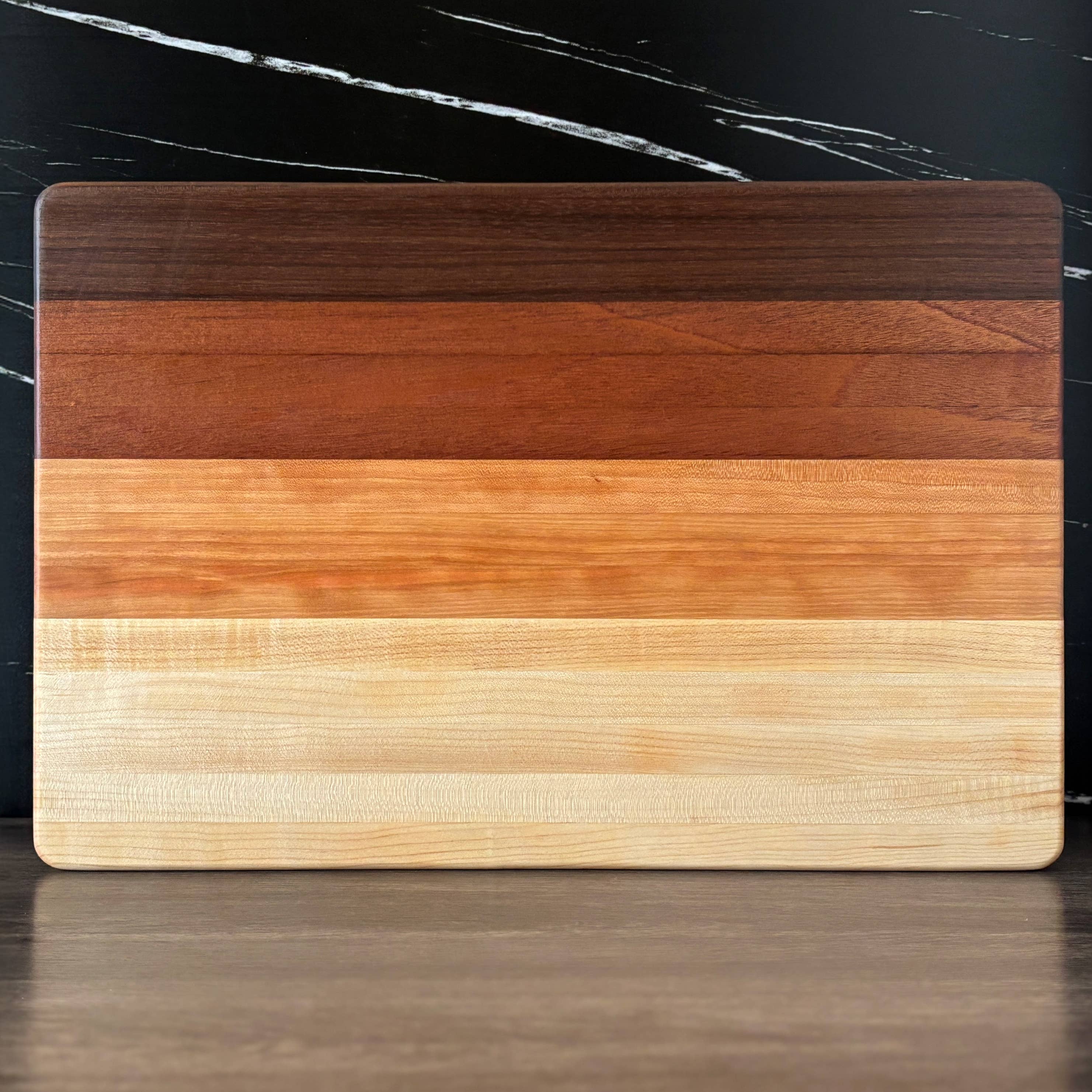 Holzer Handcrafted ® - Wholesale Cutting Board - Handmade Cutting Board 18" x 12" x 1.4" | Maple, Cherry, Sapele, Walnut Hardwood | Holzer Handcrafted