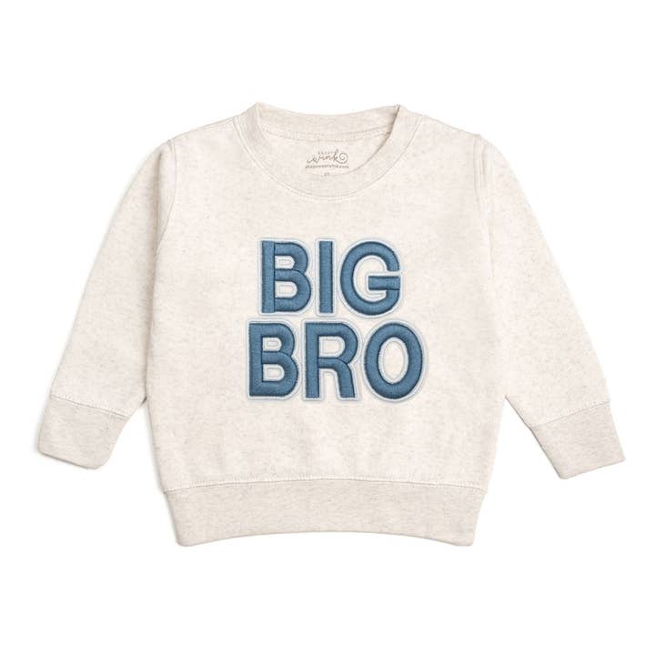 Big Bro Embroidered Patch Sweatshirt - Birth Announcement for wholesale by Sweet Wink
