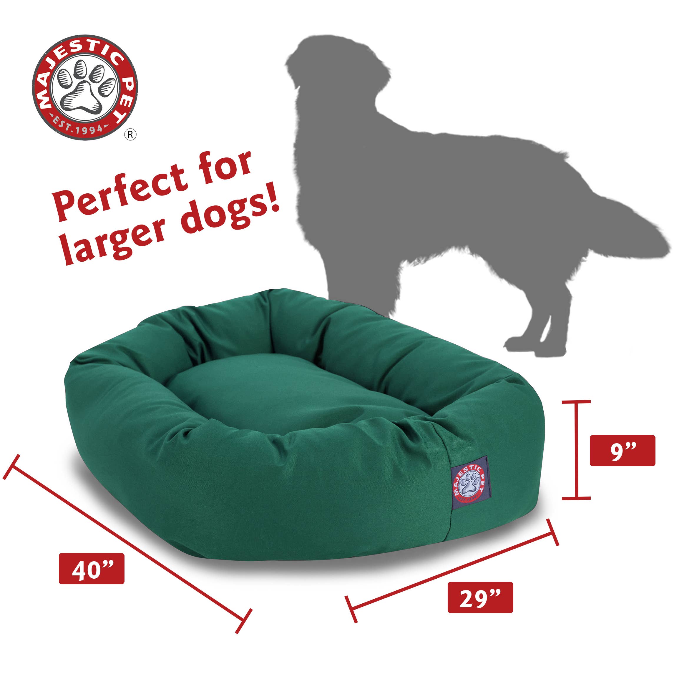 Majestic Pet Products - Vente Panier – chien - Lit pour chien Bagel en poly/coton65