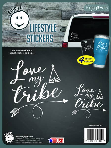 Love My Tribe Stickers por atacado de Enjoy It LLC