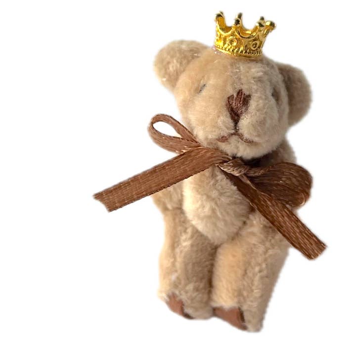 Tiny Prince Soft Stuffed Teddy Bear (Lt Brown) for wholesale by The Gifted Rat