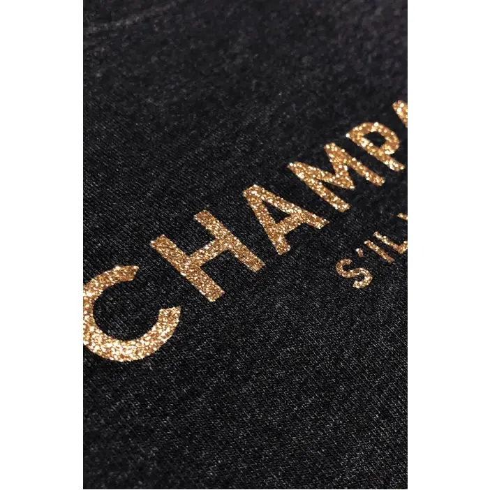 Tshirt Corner - Wholesale Graphic Sweatshirt - Women's - Women's Sweatshirt - Champagne Please - Glitter3