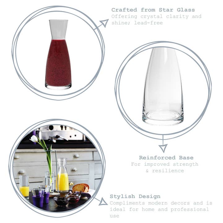 Rinkit Ltd – Engroshandel Karaffel – Bormioli Rocco Ypsilon Glas Vand Karaffel Karaffel Kande 550 ml