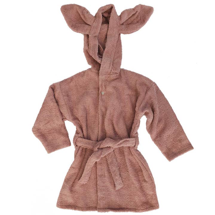 Summerville organic - Wholesale Robe - Kids - Organic Bath Robe Rabbit Pale Mauve 6-8 years
