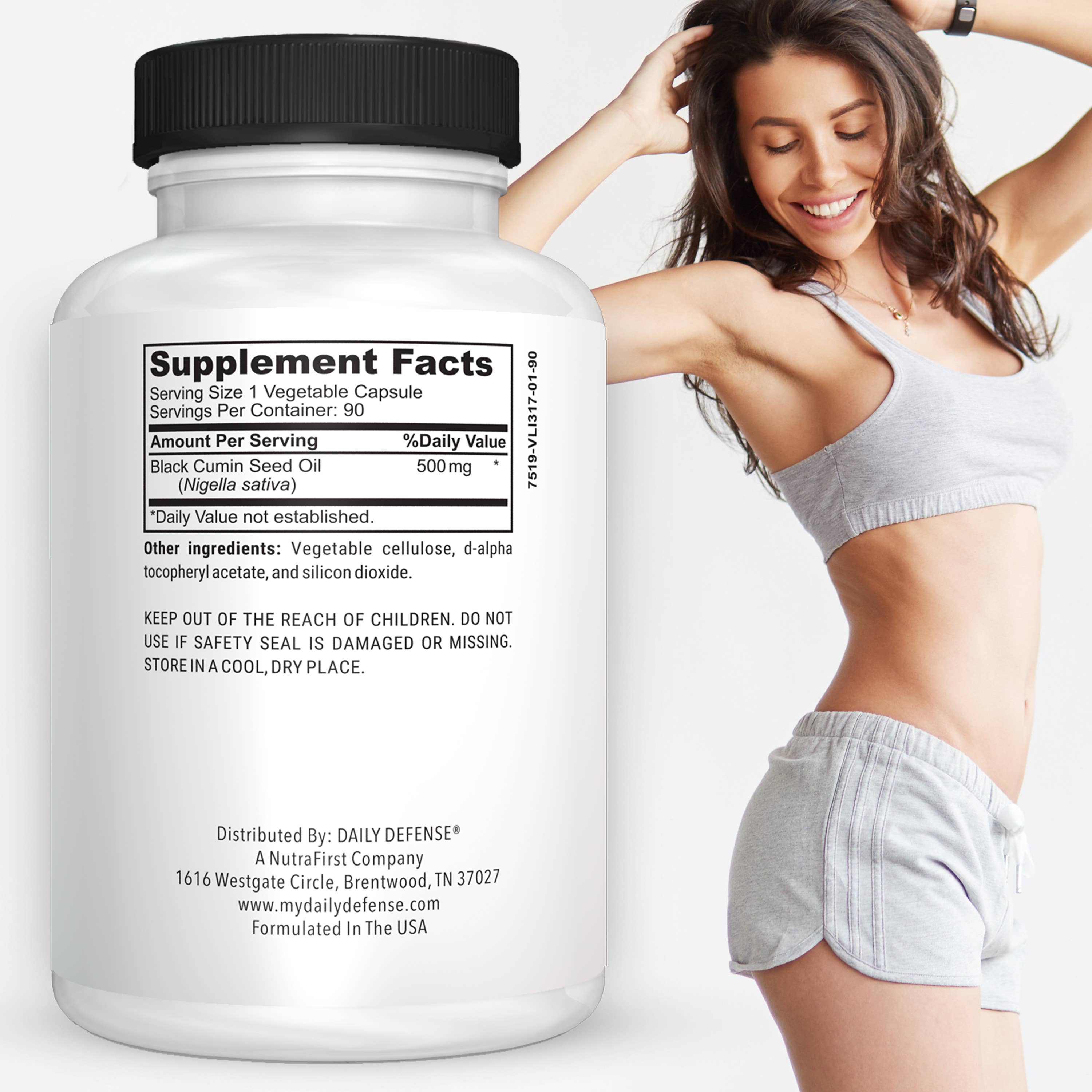 DAILY DEFENSE – wholesale Oral supplement/vitamin – BLACK SEED OIL Cold Pressed Black Cumin Seed Oil Non-GMO1