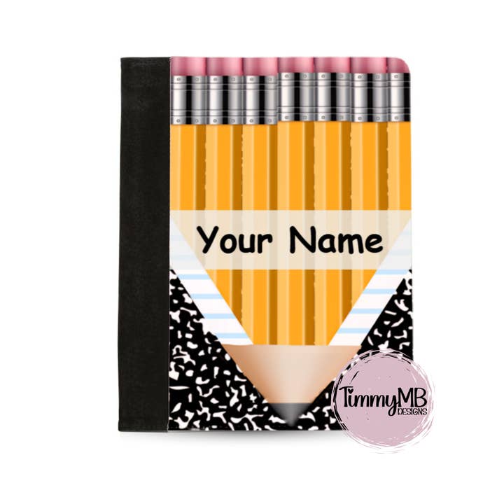 Pencil Notebook Split - Custom Notepad Portfolio for wholesale by TimmyMB Designs