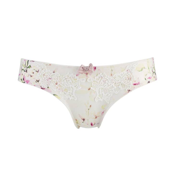 Sunbleached Floral - Cotton & Silk Brief for wholesale by JulieMay Lingerie