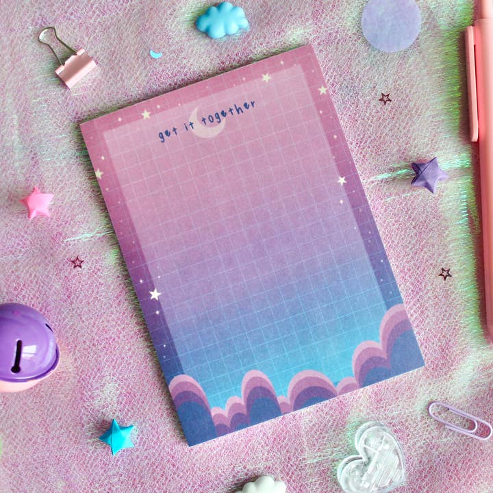Galloree Designs LLC - Wholesale Notepad - Celestial Notepad, Cute Memo Notepad, Cute Stationery