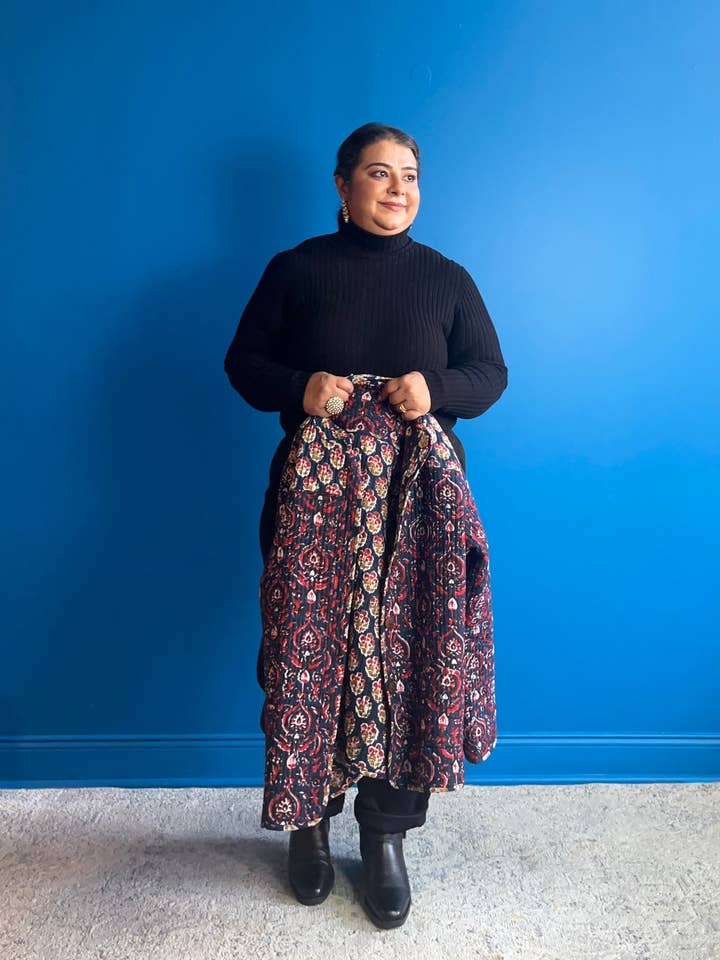 HAPPY HATTI - Wholesale Jacket - Women's - Reversible Jacket - Navy Blue Red8