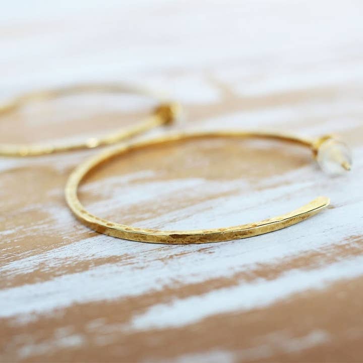 Aros Now And Then en oro vermeil de 18 quilates para venta al por mayor de Dreaming Tree Creations