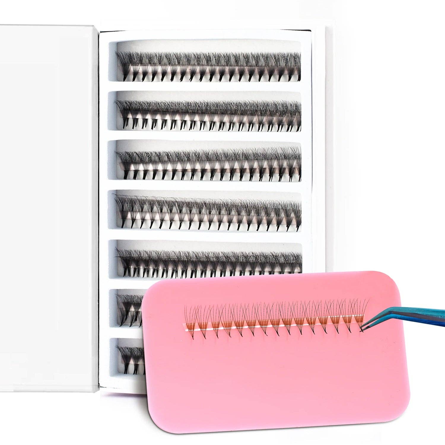 Eyesy Lash – Engroshandel Falske øjenvipper – 7-i-1 blandet bakke | 1000 ultraspeed-promade vifteøjenvipper 3D - 20D1