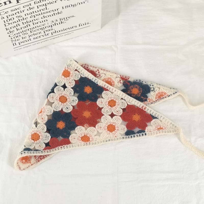 MKS America - Wholesale Bandana - Women's - Cherry Strawberry Floral checkered Crochet Bandana -56colors27
