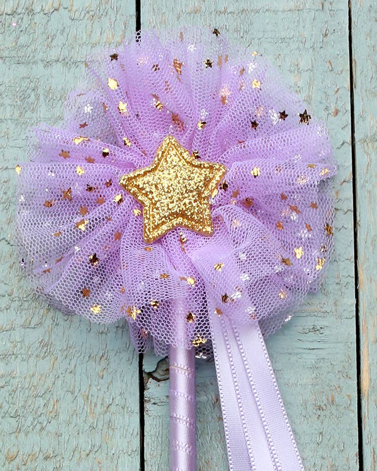 Sparkle Sisters by Couture Clips – Varinha mágica - Crianças por atacado – Varinha de tule Gold Star6