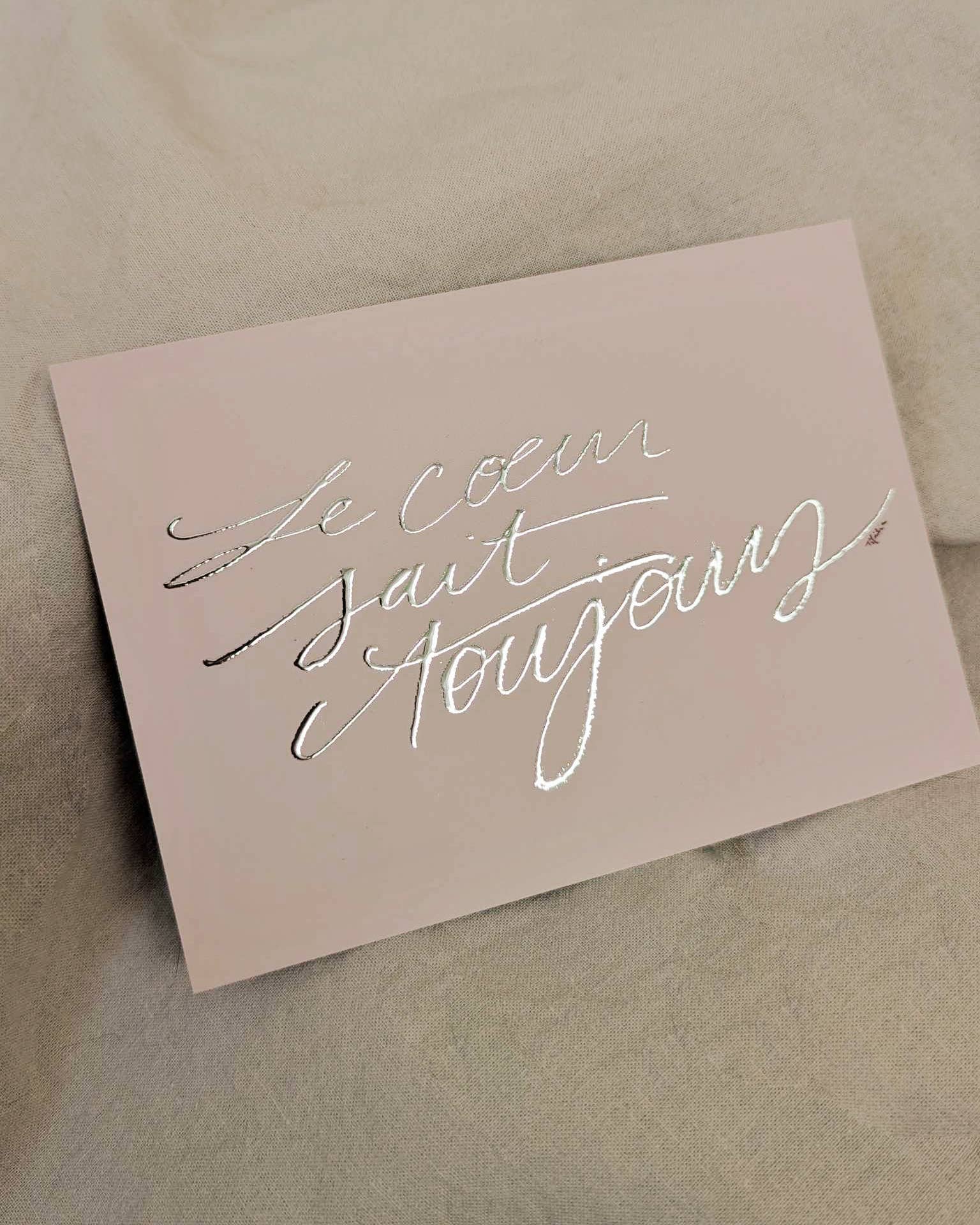 Tifalia - Wholesale Postcard - Silver card "The heart always knows"5