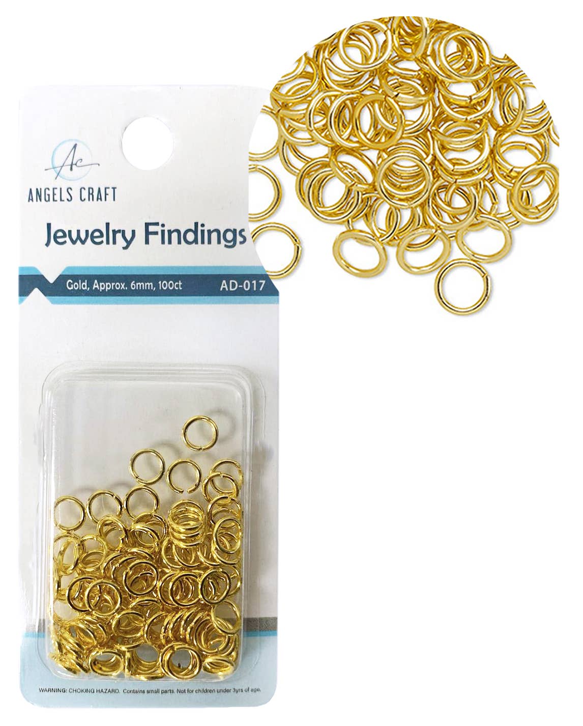 Angels Craft - Wholesale Craft Supplies - Alloy Jump Ring, 6mm 100-ct (2 colors available)0