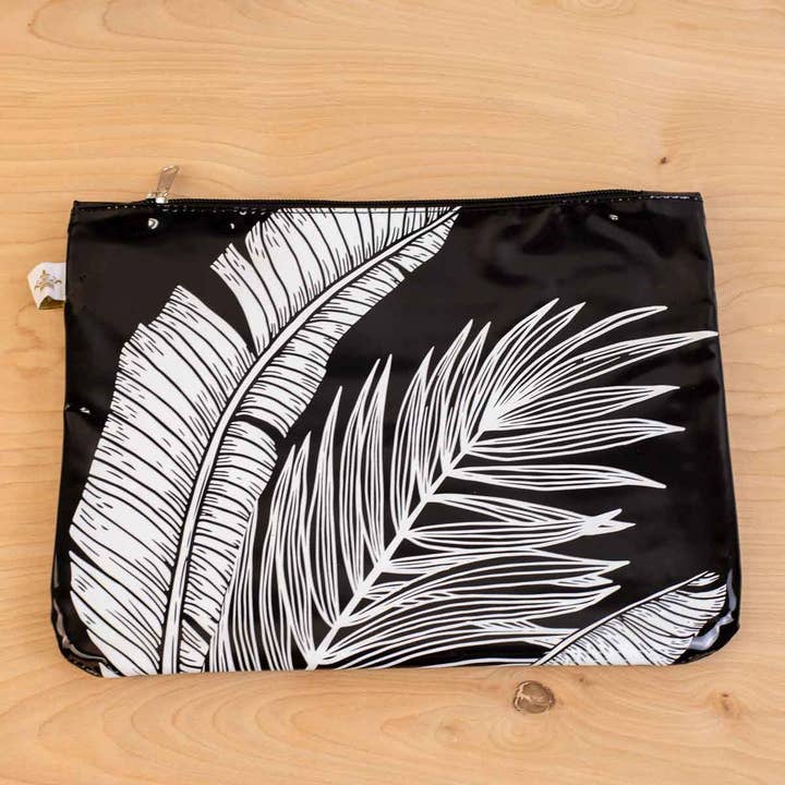 The Royal Standard - Wholesale Wristlet - Delmare Palm Palisade Pouch Black 12x9