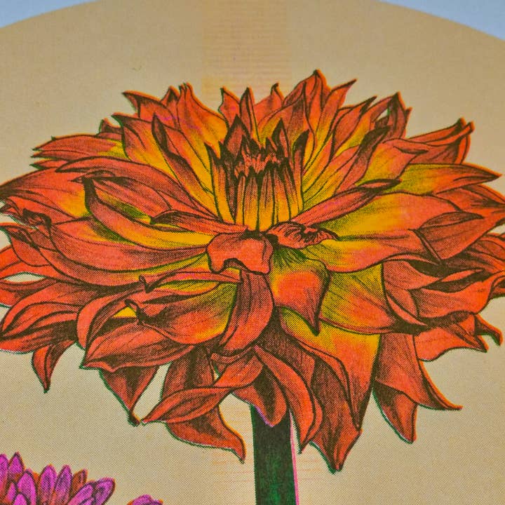 Psychedelic Lens - Wholesale Art Print - Magical Flower Riso Print1