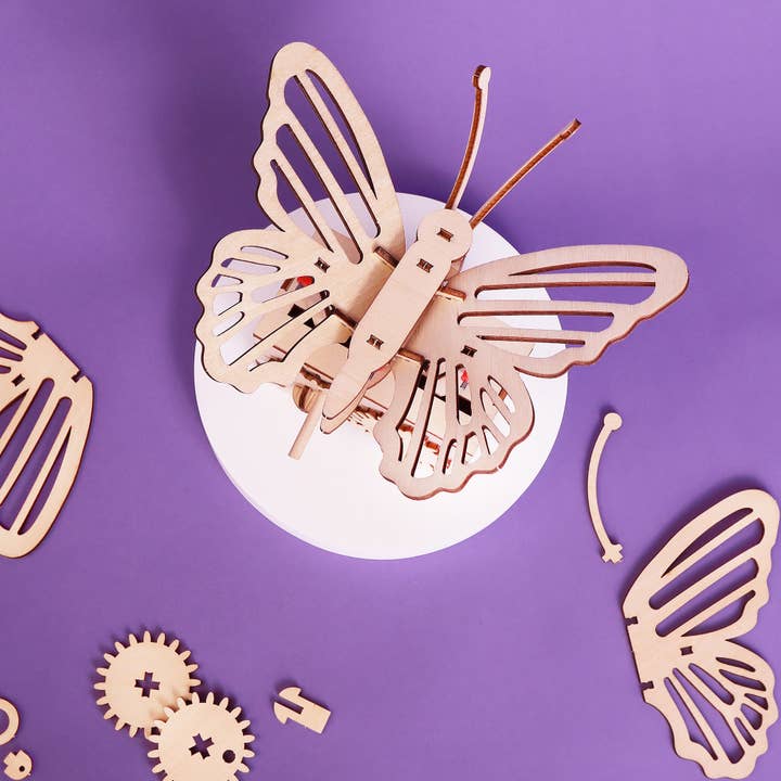 Kitsville – Kit de artesanato DIY - Criança por atacado – Kit Fluttering Butterfly DIY, Brinquedo educativo STEM para crianças5