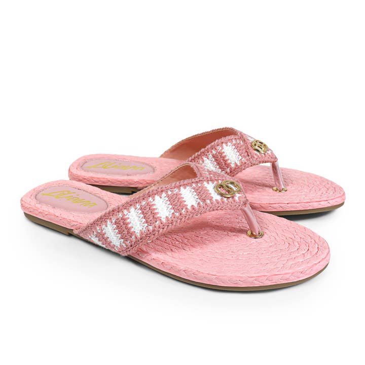 COCO-2 KNIT UPPER THONG W/ SANDAL PINK for wholesale on Faire