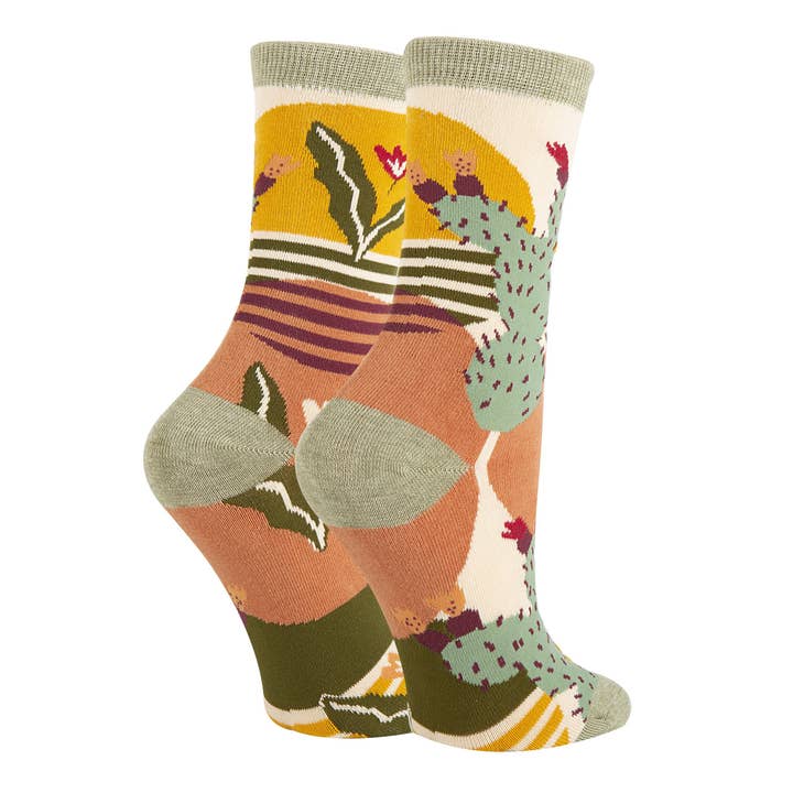 Oooh Yeah/Sock It Up/Oooh Geez Slippers - Wholesale Socks - Women's - Sol De Cactus | Women's Western Premium Cotton Crew Socks