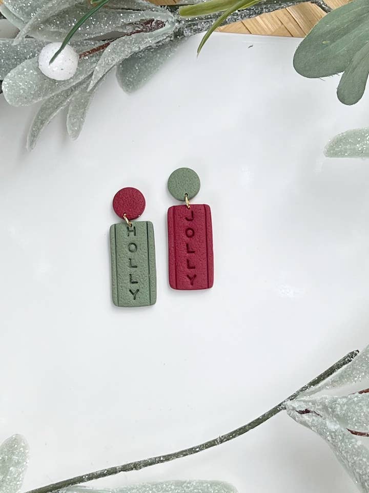 Holly Jolly Stud Dangle for wholesale by Daugherty Designs