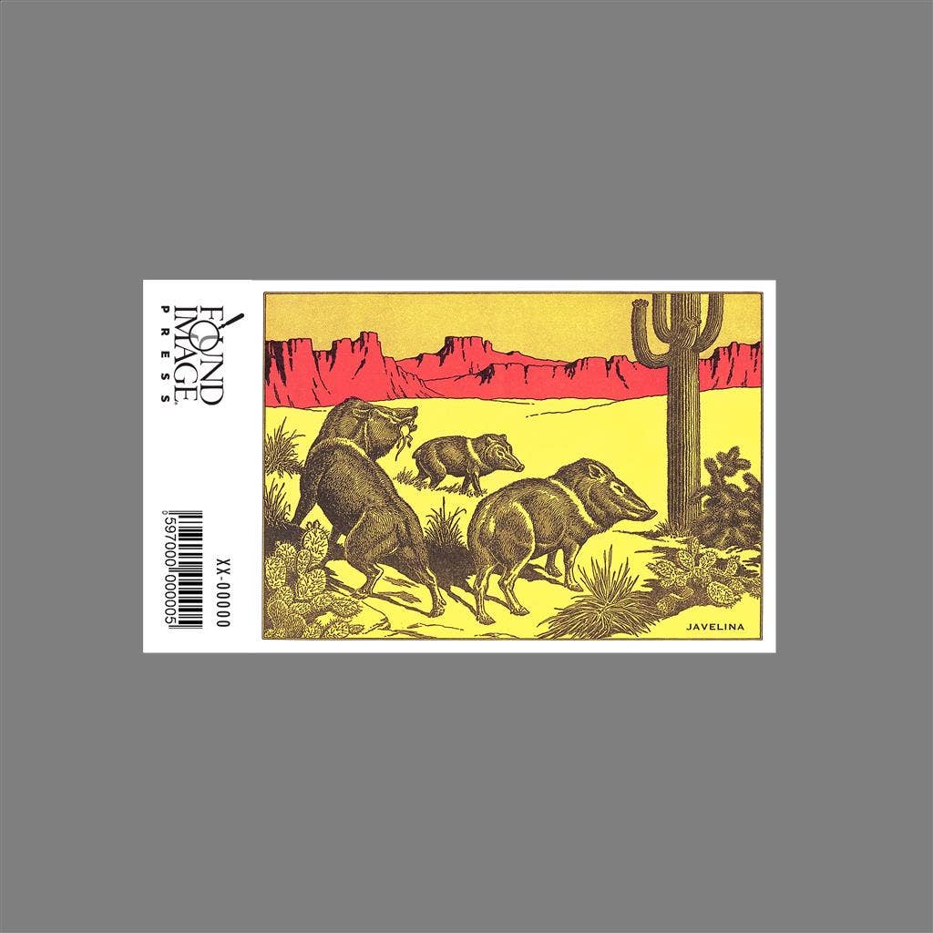 Found Image Press - Wholesale Sticker - Sticker WD-39 Javelina1