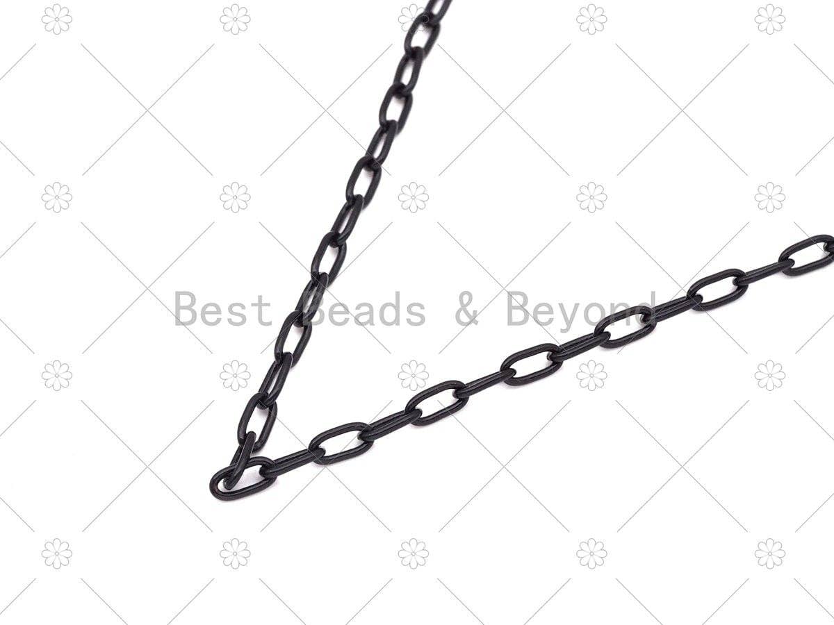 BestBeads&Beyond - Venta al por mayor Material para manualidades - ¡¡¡NUEVO!!! Cadena colorida del clip del papel del esmalte, cadena del clip de papel sin terminar de 3-4 mm por yarda, cadena delgada del clip de papel, cadena al por mayor, sku #LX052