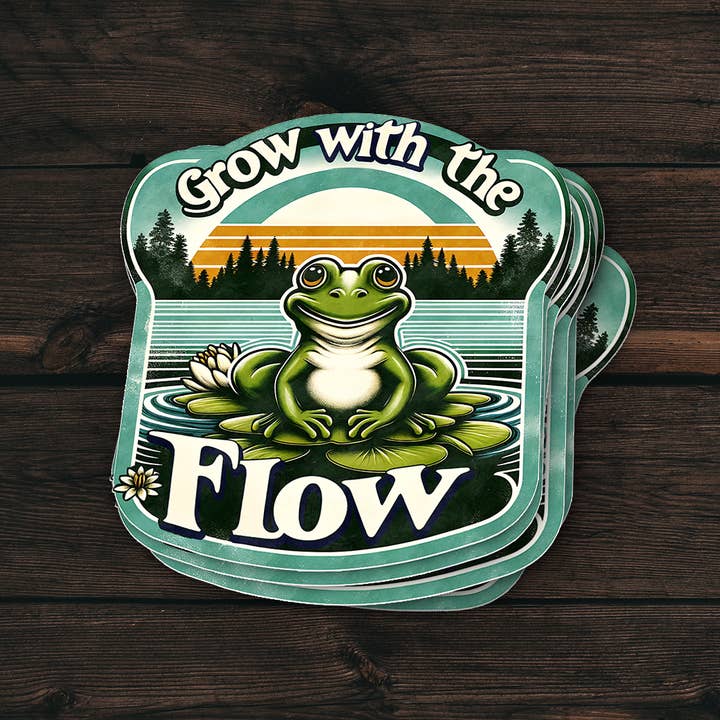Grow With the Flow Sticker for wholesale by PiggyPrintStickers
