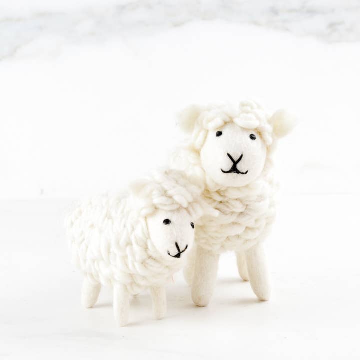 The Winding Road - Wholesale Decorative Tabletop Object - Toys - Sheep - Wooly White - Small or Large6