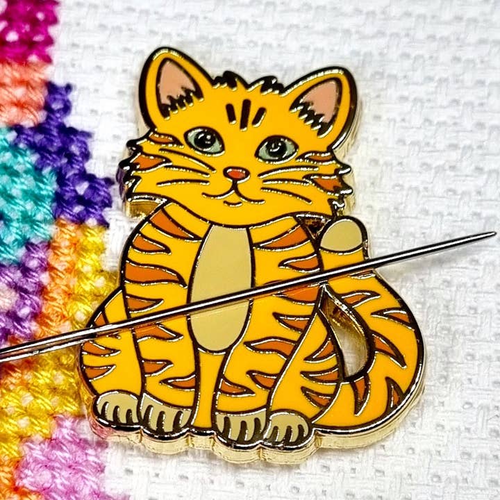 Ginger Cat Needle Minder for Cross Stitch & Embroidery for wholesale by Meloca Designs