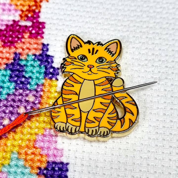 Ginger Cat Needle Minder til korssting og broderi for engroshandel hos Meloca Designs