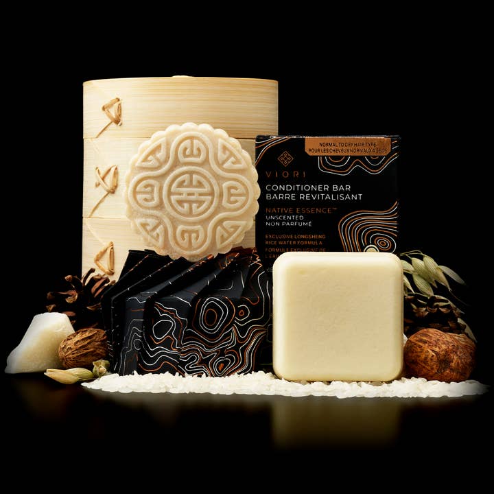 Viori Beauty - Wholesale Shampoo Puck/Solid Shampoo - Shampoo & Conditioner Bars w/ Holder | Native Essenceâ„¢