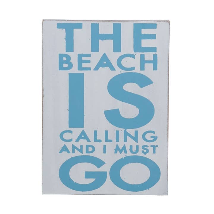 SALE The Beach is Calling Plaque for wholesale by Beachcombers