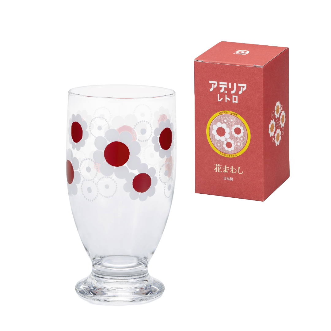 ADERIA - Wholesale Drinking Glass/Cup - ADERIA Retro | Footed Glass | 8 Pattern Options5