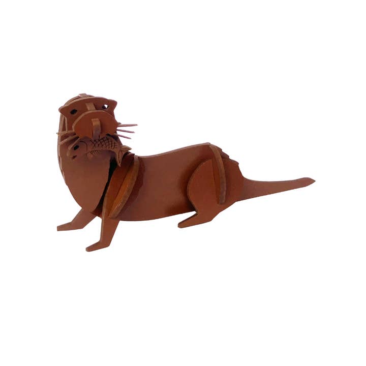 River Otter Wooden Kitset (Medium), 3D Puzzle for wholesale by LITTLE AND WOOD