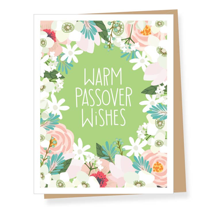 Floral Passover Card for wholesale by Apartment 2 Cards