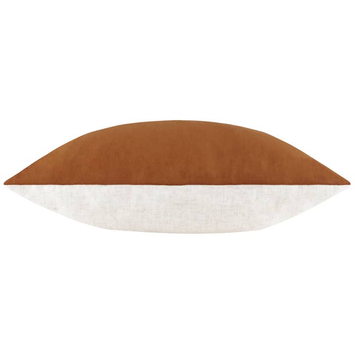 Darland Velvet Cushion Pecan for wholesale on Faire3