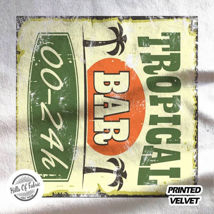 Panel de tela estampado Tropical Bar para venta al por mayor de Hills Of Fabric