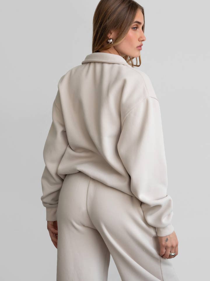 TICTOC - Vente Sweat-shirt – femme - Pull classique à demi-fermeture éclair en polaire nuage HAILEE8